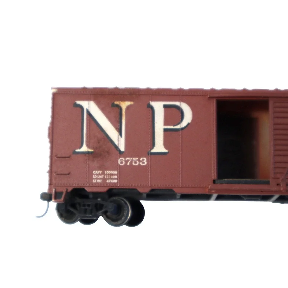 Vintage Northern Pacific Railway Brown Boxcar 6753 HO Scale‎ Train Car - Picture 7 of 8